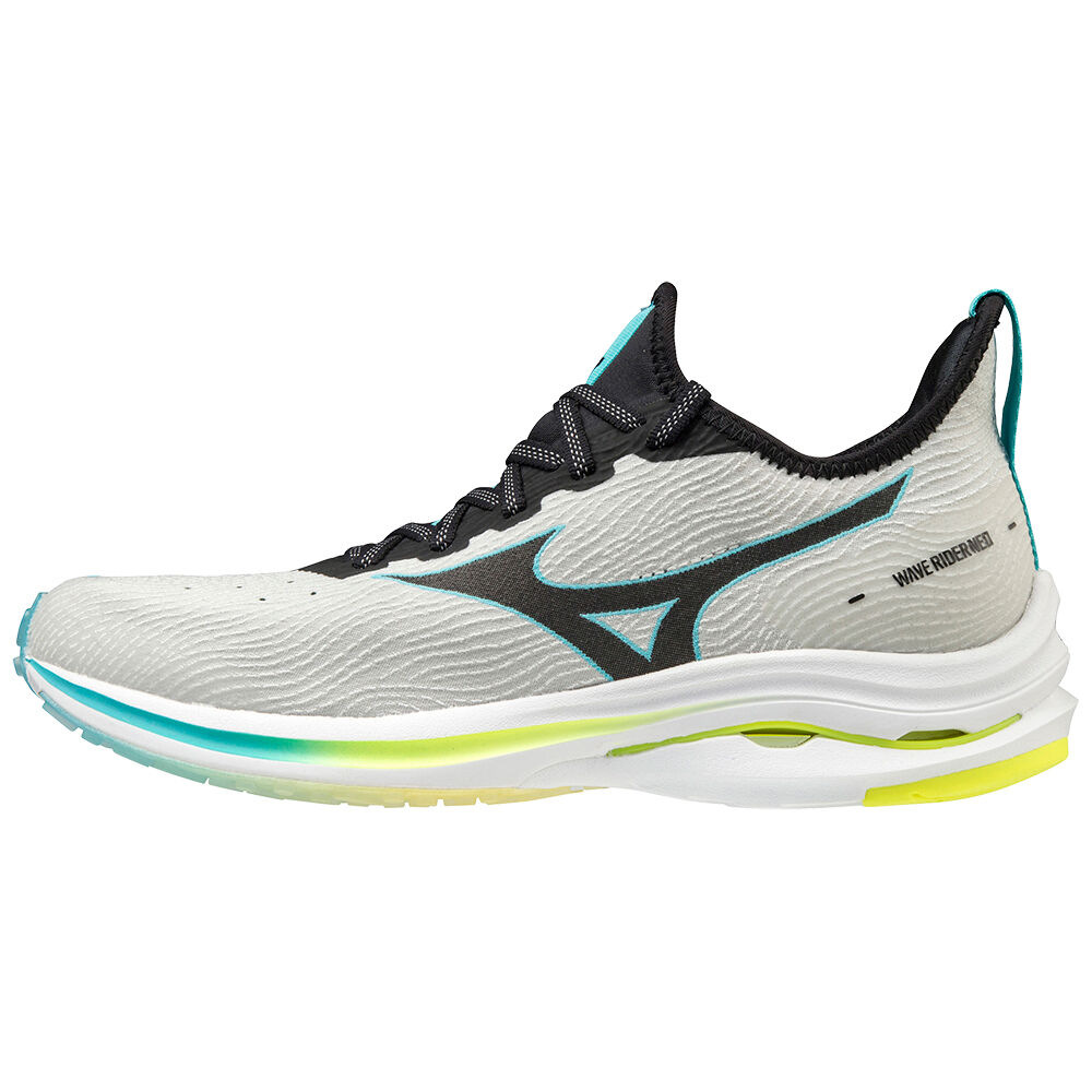 Zapatillas Running Mizuno Wave Rider Neo Mujer Blancas/Negras/Azules Comprar MRNO-04139